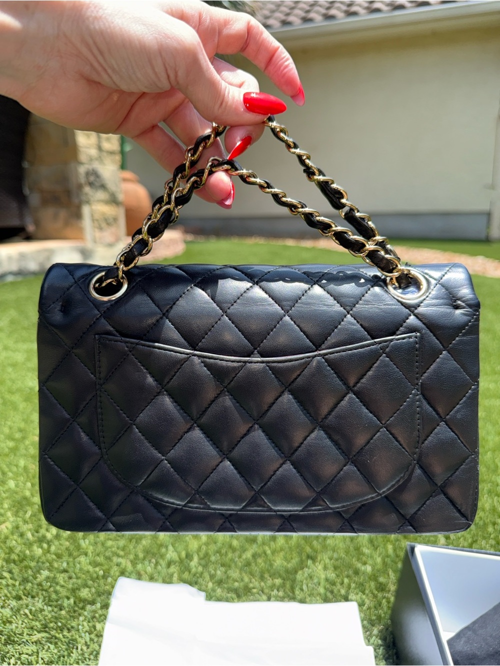 Chanel Vintage Black Quilted Lambskin Double Flap Bag S10 (2005-2006) - Picture 9 of 14